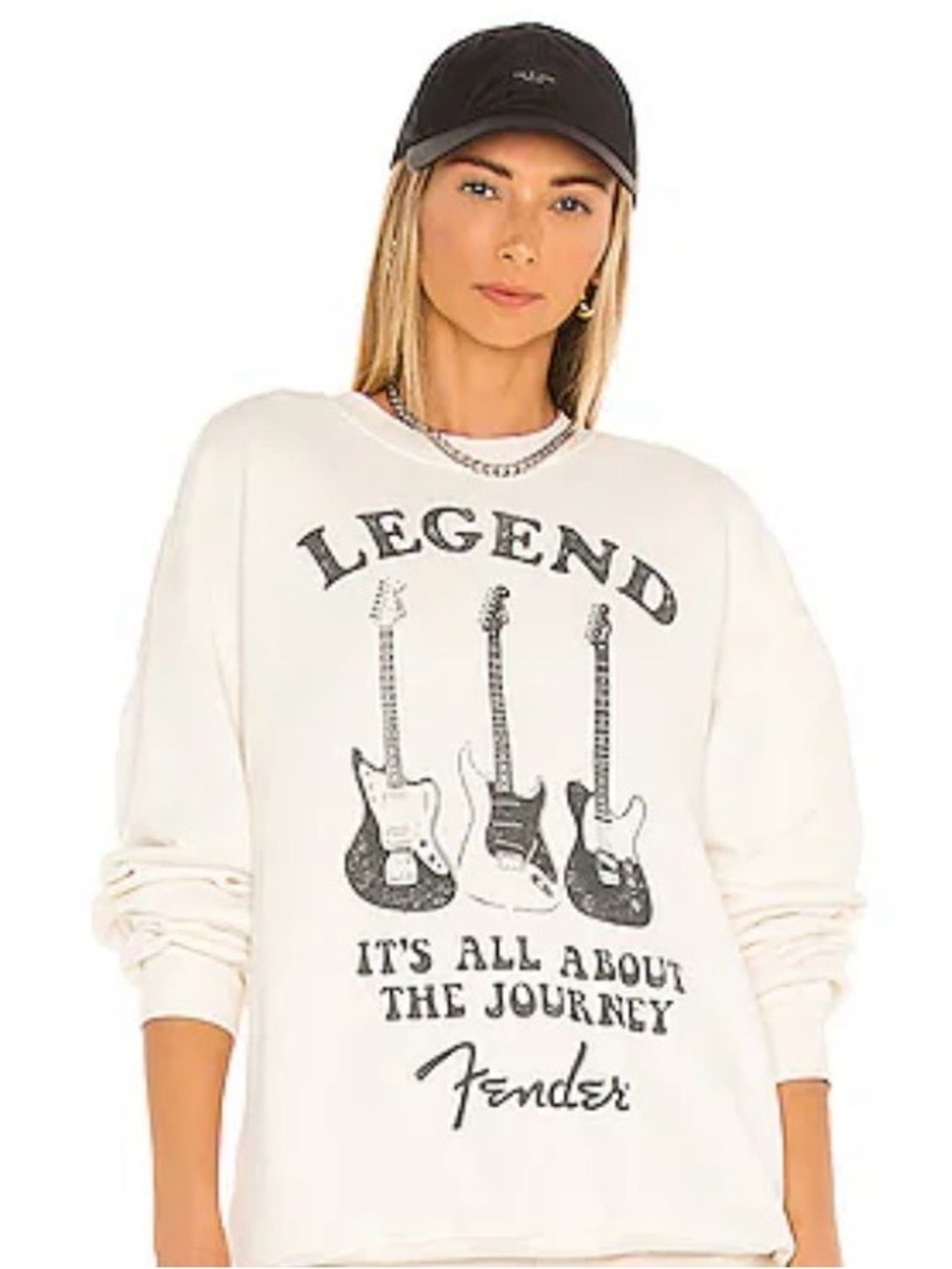 Daydreamer Size M Cream Fender 'Legend' Graphic Crewneck Sweatshirt